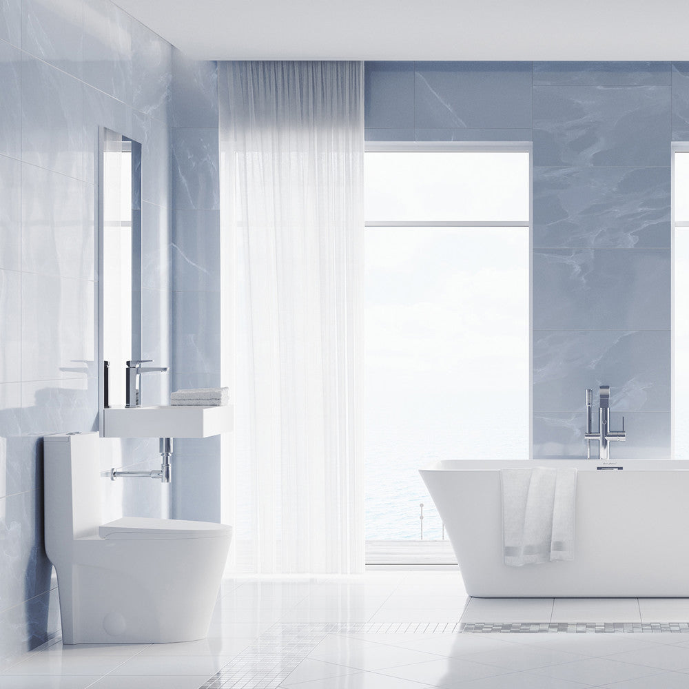 St. Tropez One-Piece Elongated Toilet Vortex Dual-Flush in Matte