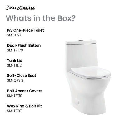 Ivy One-Piece Toilet, 10" Rough-in 1.1/1.6 gpf