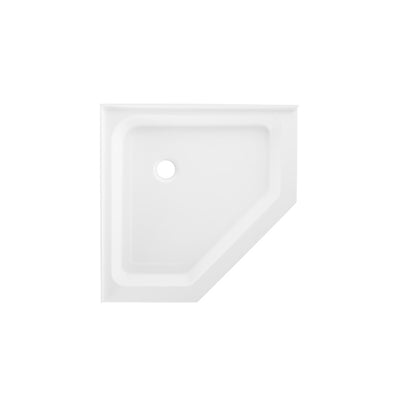 Voltaire 36" x 36" Acrylic White, Single-Threshold, Center Drain, Neo-angle Shower Base