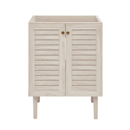 Bron 24" Freestanding Bathroom Vanity Cabinet without Top in White Oak