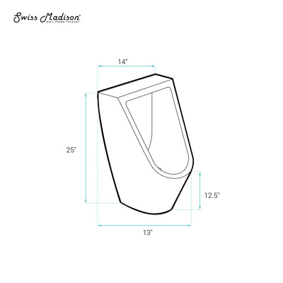 Voltaire Waterless Urinal in White