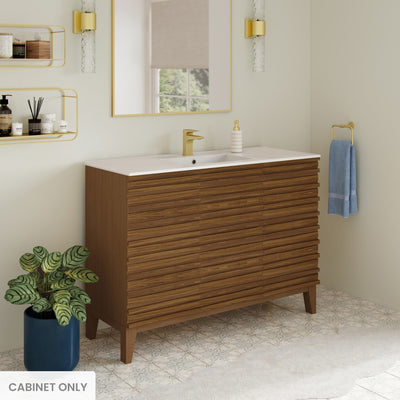 Cascade 48'' Bathroom Vanity in Brown Oak- Cabinet Only