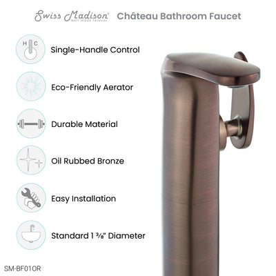 Chateau Single Hole, Single-Handle, High Arc Bathroom Faucet in Oil Rubbed Bronze