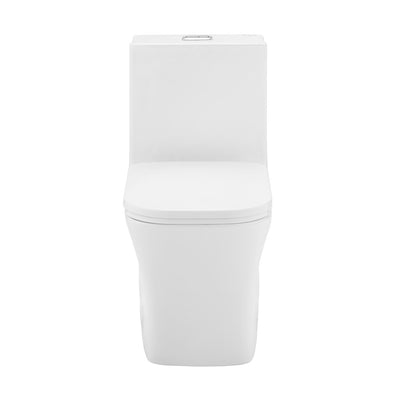 Concorde One-Piece 12" Rough-in 1.1/1.6 GPF Dual Top Flush Square Toilet in Glossy White