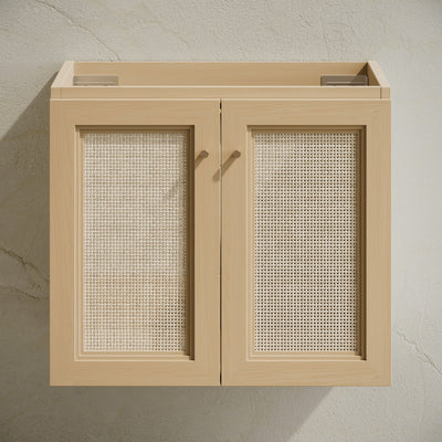 Classe 24" Wall-Mounted Bathroom Vanity in Natural Oak without Sink Top