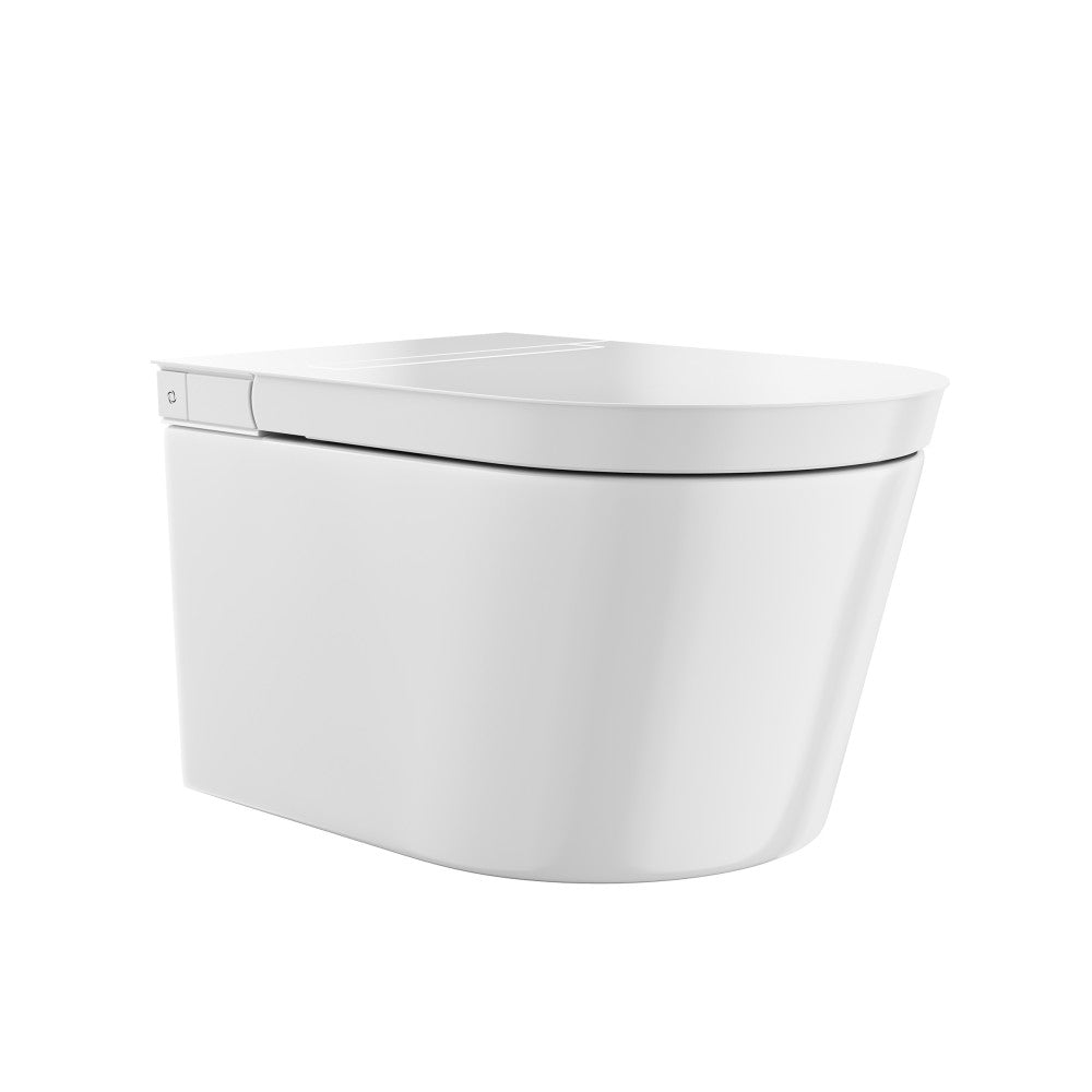 Hugo H Wall-Hung Toilet in Glossy White with 2x6 Supporting Frame