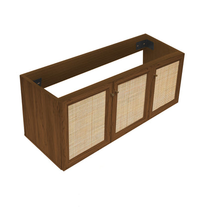 Classe 48" Wall-Mounted Bathroom Vanity Cabinet without Top in Brown Oak