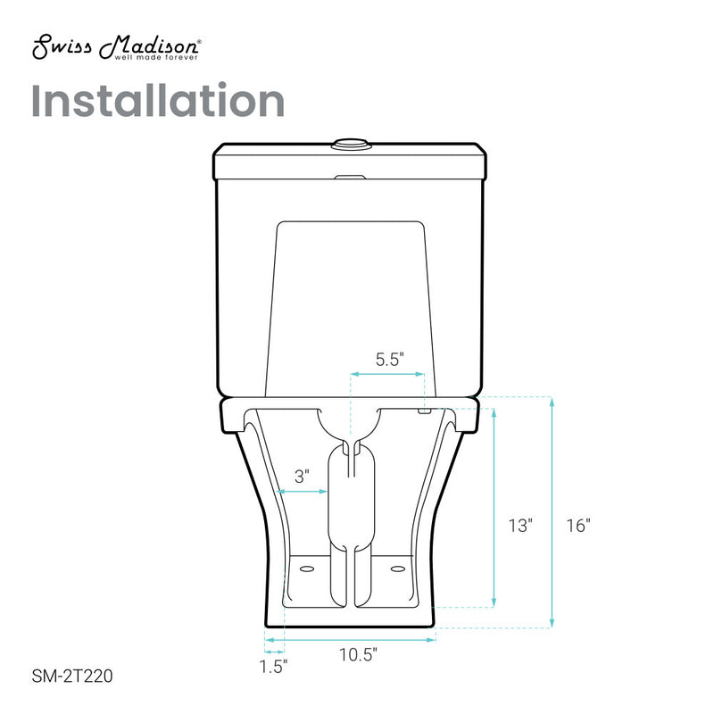 Cache Two-Piece Elongated Toilet Dual-Flush 1.1/1.6 gpf