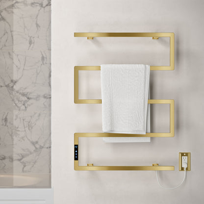 Voltaire 5-Bar Electric Towel Warmer in Brushed Gold