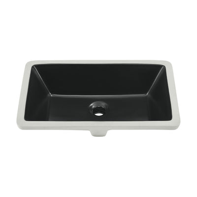 Voltaire 21" Rectangle Undermount Bathroom Sink in Matte Black