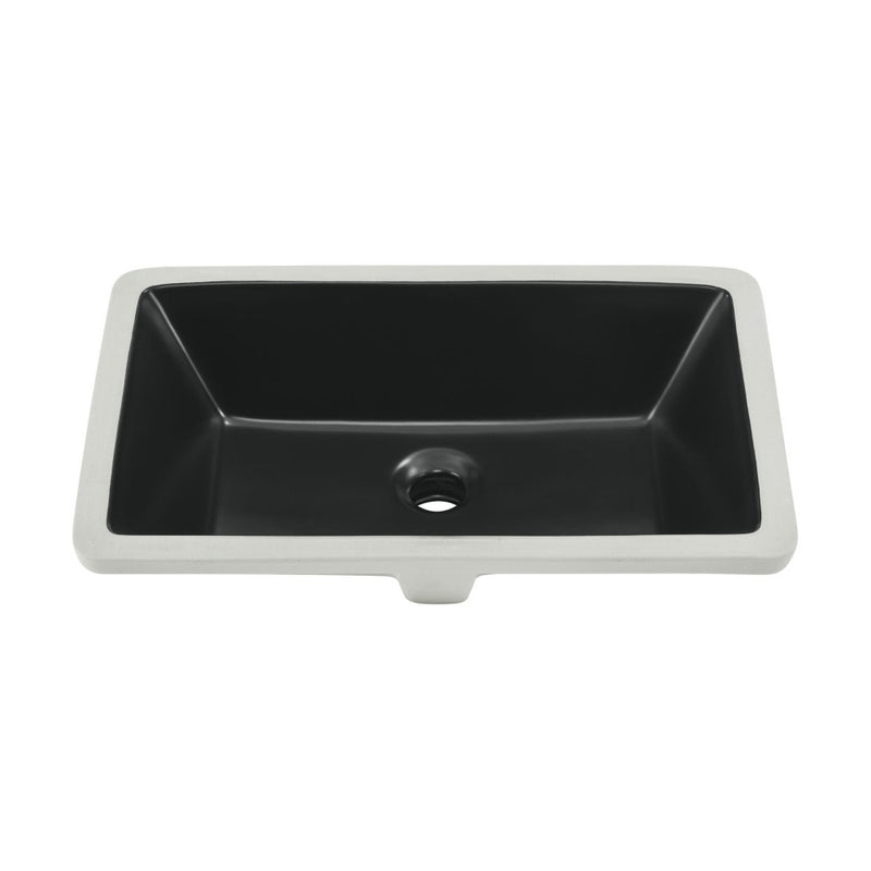 Voltaire 21" Rectangle Undermount Bathroom Sink in Matte Black