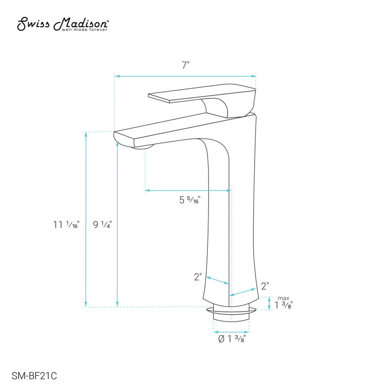 Monaco Single Hole, Single-Handle, High Arc Bathroom Faucet in Chrome