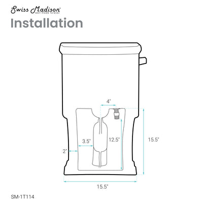 Voltaire One-Piece Elongated Toilet Side Flush 1.28 gpf