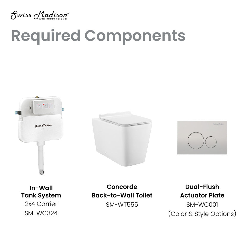 Concorde Back-to-Wall Square Toilet Bowl – Swiss Madison - well