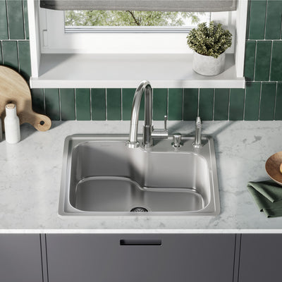Ouvert 25 x 22 Stainless Steel Single Basin Top-Mount Kitchen Sink