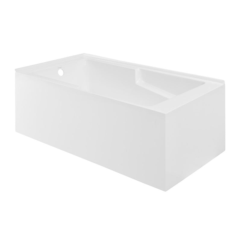 Claire 60" x 32" Left-Hand Drain Drain Alcove Tub with Corner Apron