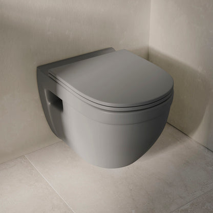 Ivy Wall-Hung Toilet Bowl Only in Matte Gray