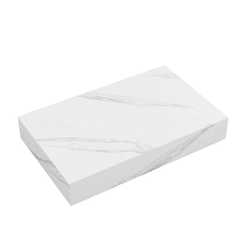 Monaco 36" Floating Bathroom Shelf in White Marble (SM-VS252)