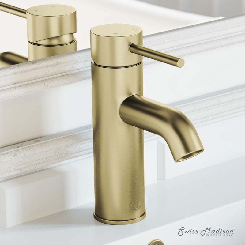 Ivy Single Hole, Single-Handle, Bathroom Faucet in Brushed Gold