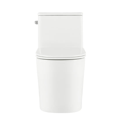 Liberte One-Piece 12" Rough-in 1.28 GPF Left-Hand Flush Elongated ADA Toilet in Glossy White