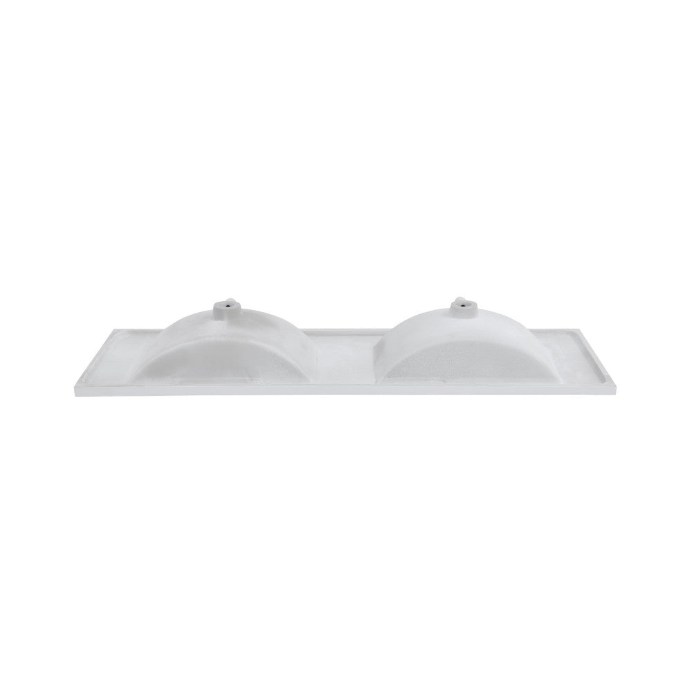 48" 3-Hole Centerset Double Basin Vanity Sink Top in Glossy White