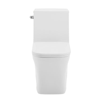 Concorde One-Piece 12" Rough-in 1.28 GPF Left-Hand Flush Square Toilet in Glossy White