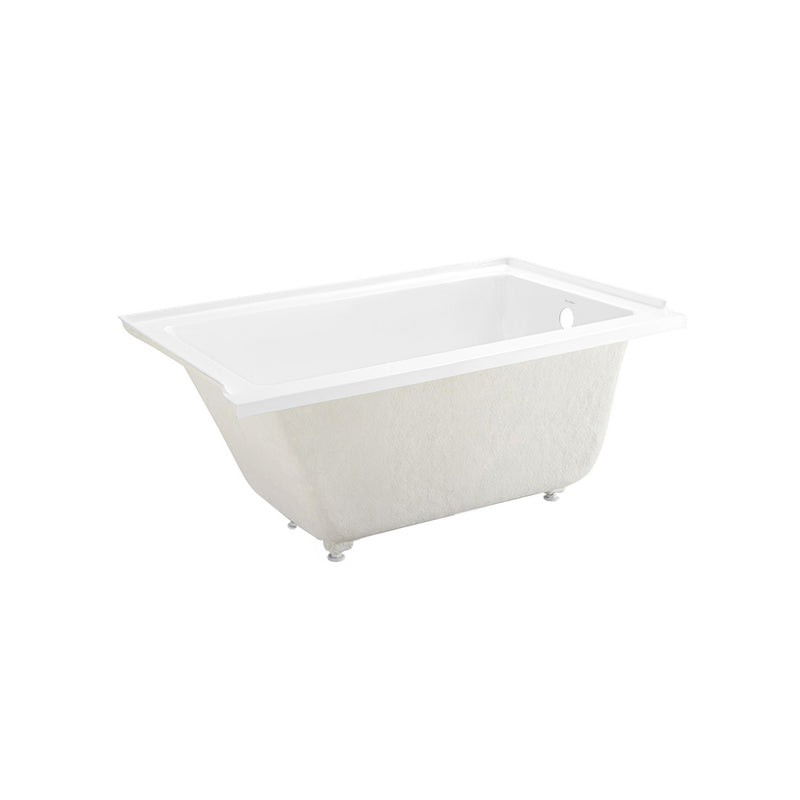 Voltaire 54" x 30" Acrylic Glossy White, Alcove, Integral Right-Hand Drain, Bathtub