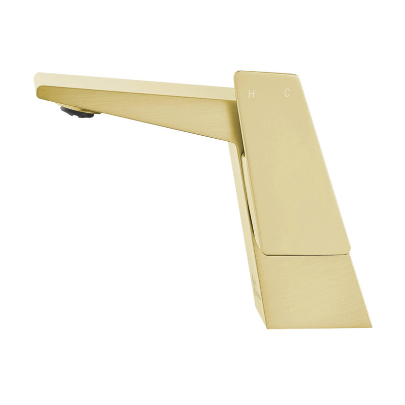 Carre Single Hole, Single-Handle, Bathroom Faucet in Brushed Gold