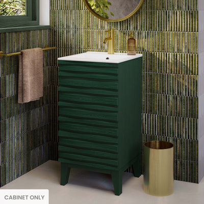 Cascade 18" Freestanding Bathroom Vanity Cabinet without Top in Green Oak