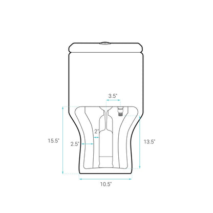 Carre One-Piece Square Toilet Dual-Flush in Matte Gray1.1/1.6 gpf