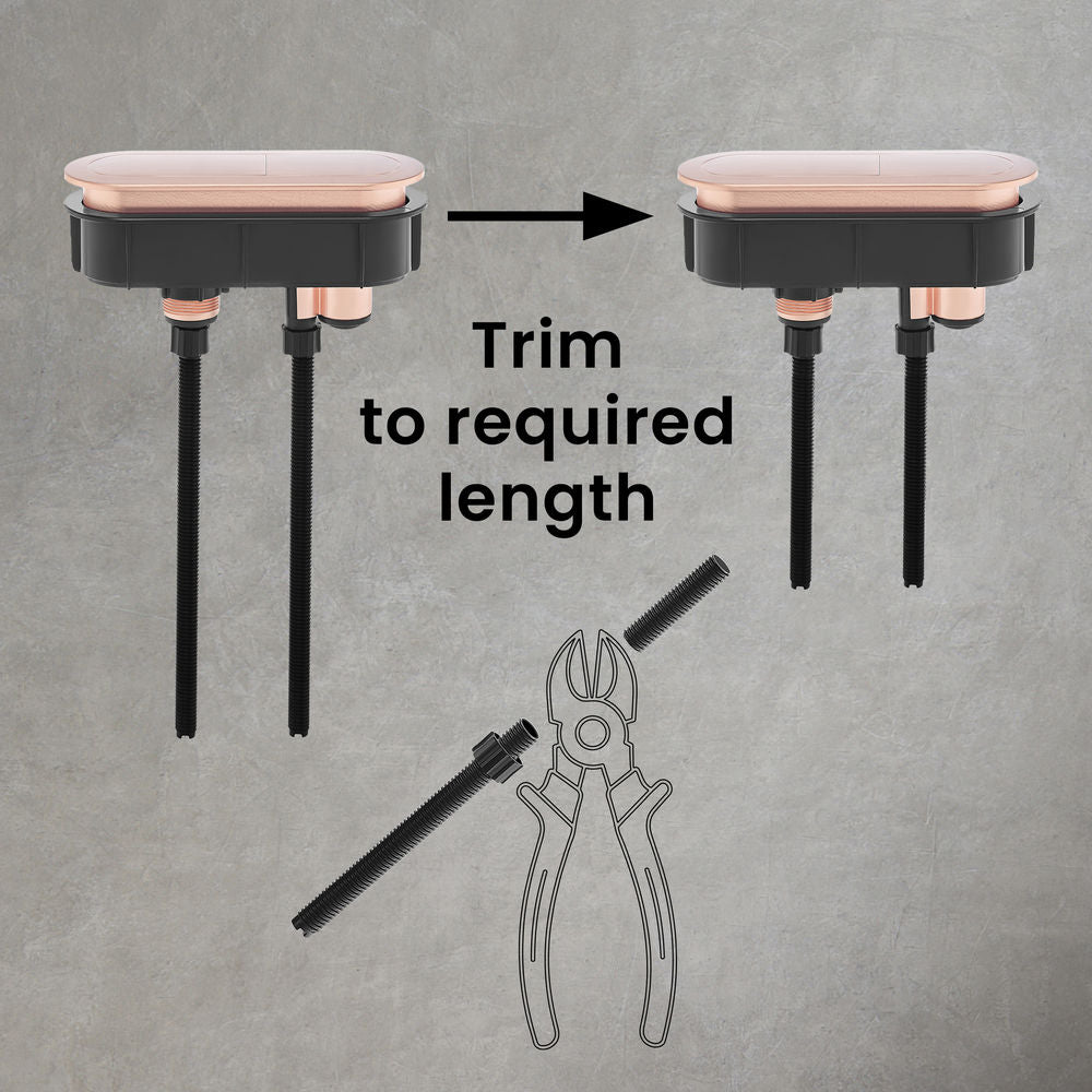 Toilet Hardware Rose Gold (SM-1T254HBG)