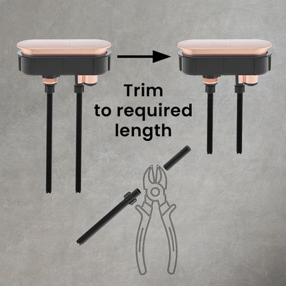 Toilet Hardware Rose Gold (SM-1T254HBG)