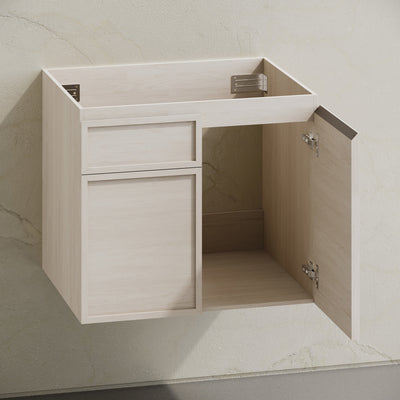 St. Tropez 24" Wall-Mounted Bathroom Vanity Cabinet without Top in White Oak