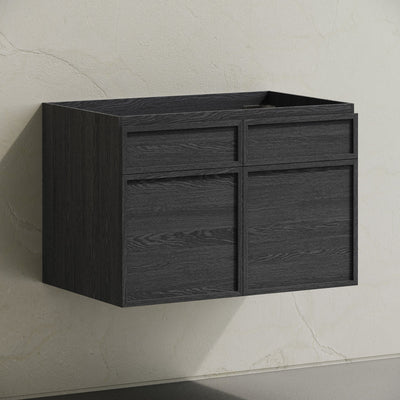 St. Tropez 30" Wall-Mounted Bathroom Vanity Cabinet without Top in Black Oak