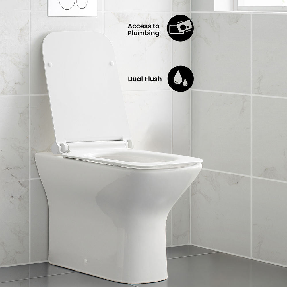 Carre Back-To-Wall Square Toilet Bowl