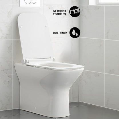 Carre Back-To-Wall Square Toilet Bowl