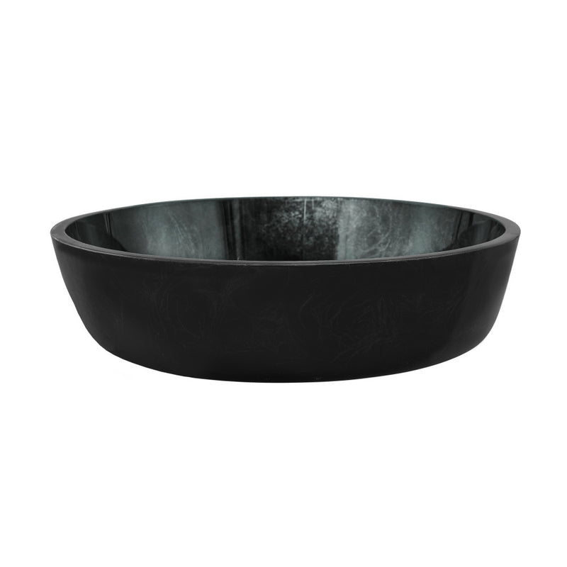 Avallon 16.5 " Round Glass Vessel Sink, Black