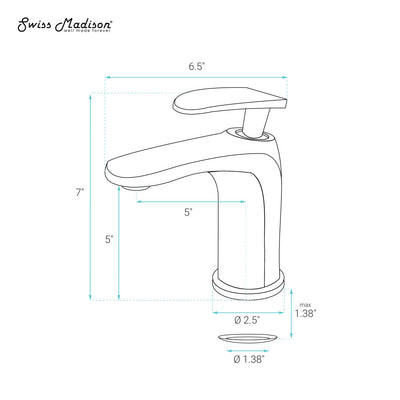 Sublime Single Hole, Single-Handle, Bathroom Faucet in Brushed Nickel