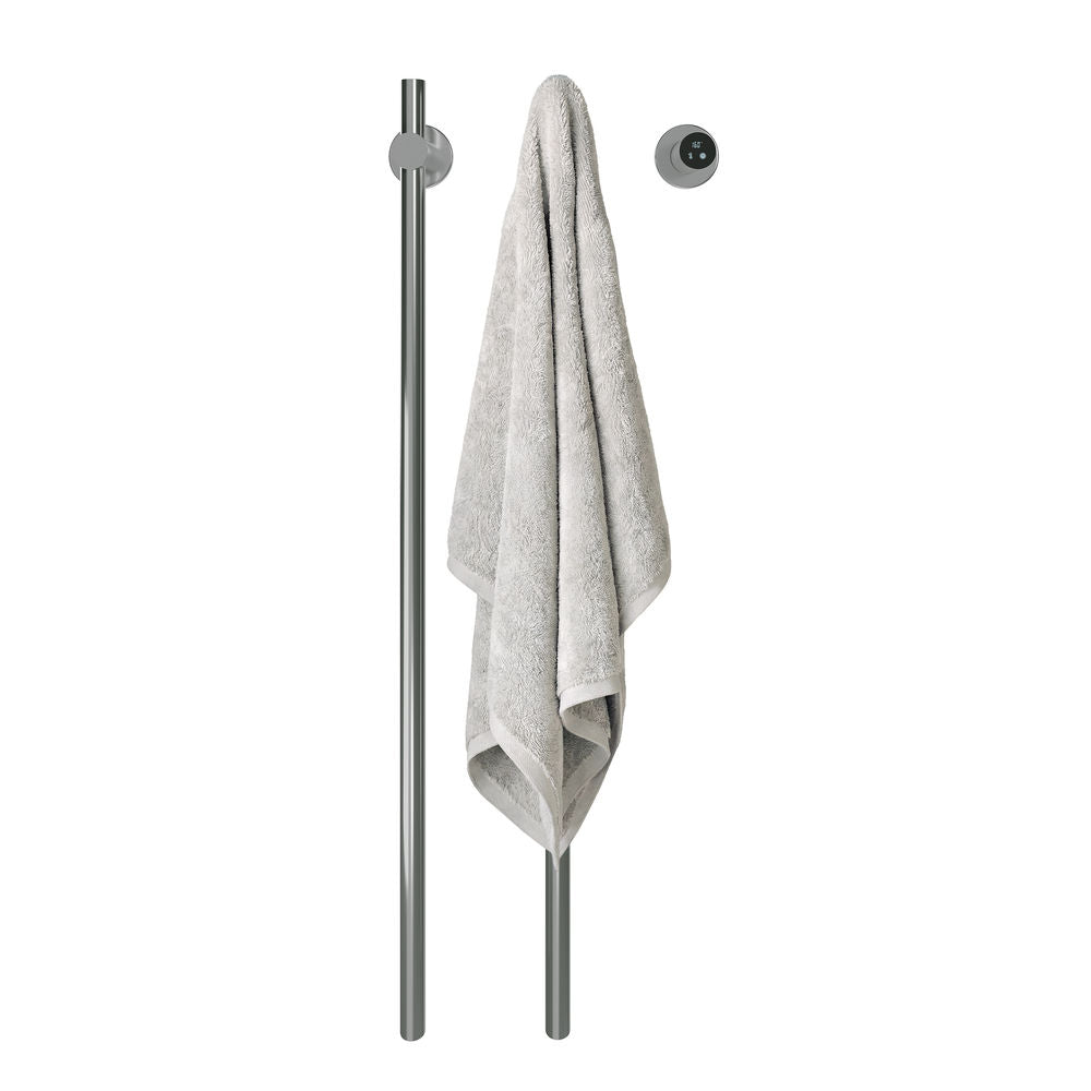 Monaco 2-Bar Electric Towel Warmer with Timer in Polished Chrome