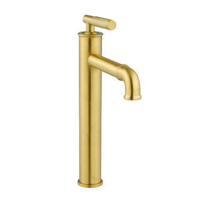 Avallon Single Hole, Single-Handle Sleek, High Arc Bathroom Faucet in Brushed Gold