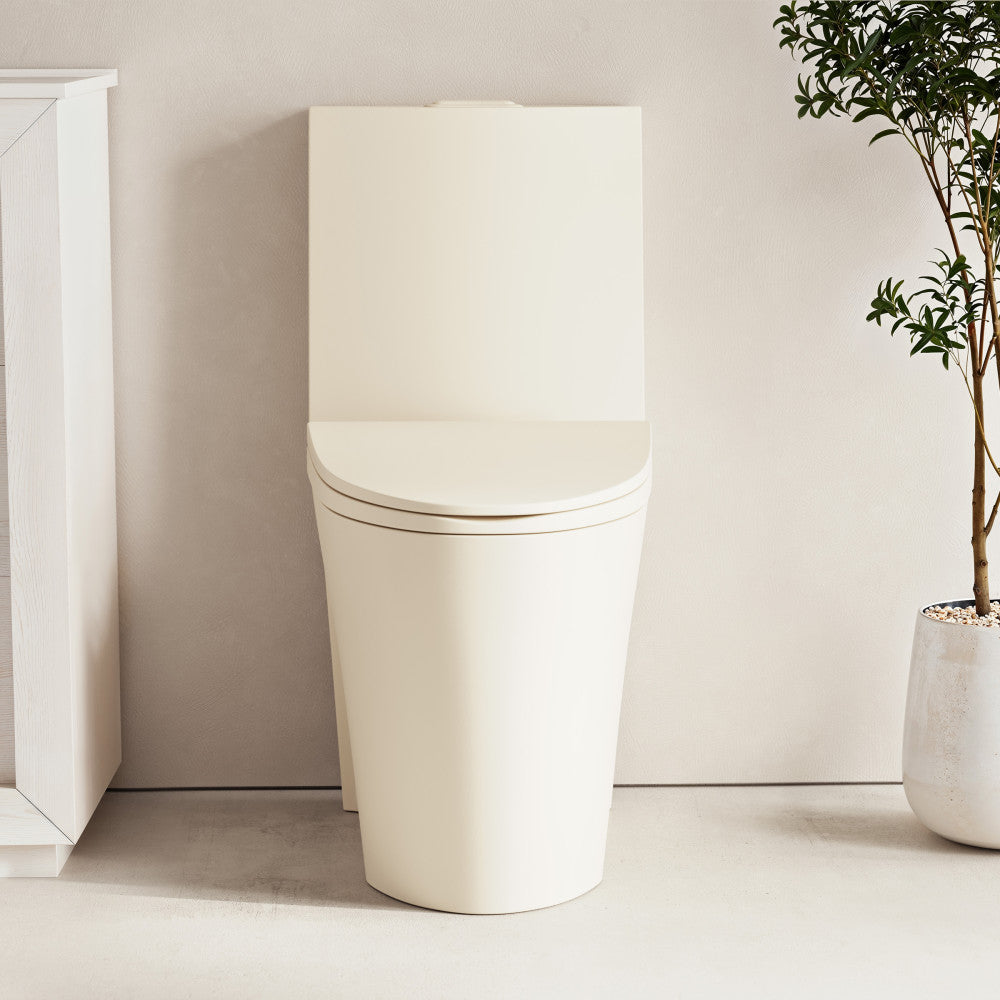 St. Tropez One-Piece 12" Rough-in 1.1/1.6 GPF Dual Flush Elongated ADA Toilet in Matte Bisque
