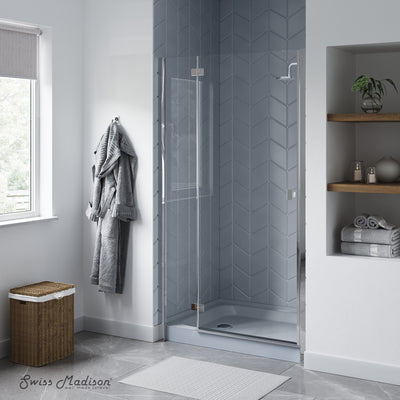 Voltaire 60" x 36" Single-Threshold, Left-Hand Drain, Shower Base in Grey