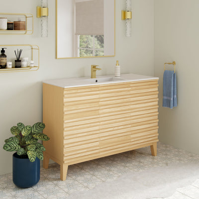 Cascade 48'' Bathroom Vanity in Natural Oak
