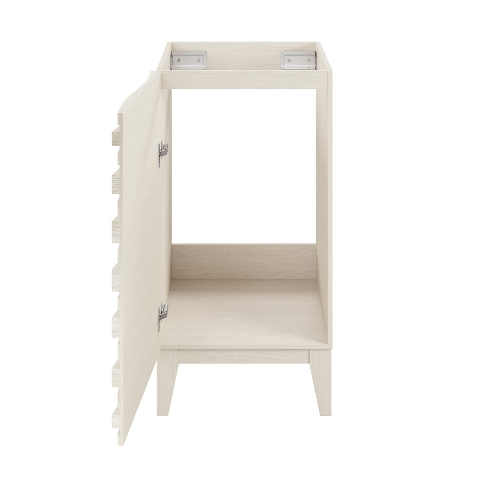 Cascade 18" Freestanding Bathroom Vanity Cabinet without Top in White Oak