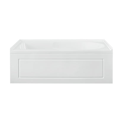 Concorde 60" x 32" Acrylic Glossy White, Alcove, Integral, Left-Hand Drain, Apron Bathtub
