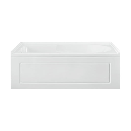 Concorde 60" x 32" Acrylic Glossy White, Alcove, Integral, Left-Hand Drain, Apron Bathtub
