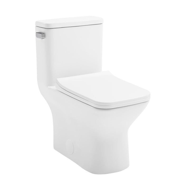 Carre One Piece Square Toilet Left Side Flush, 10" Rough-In 1.28 gpf