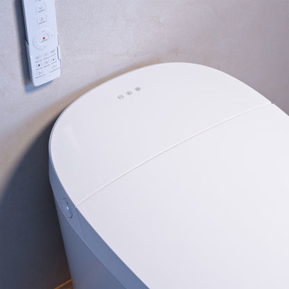 Viro V20 Smart Toilet 12” Rough-in ADA Height in Glossy White with Foam Shield, Integrated Tank, Auto Open/Close, Foot Sensor