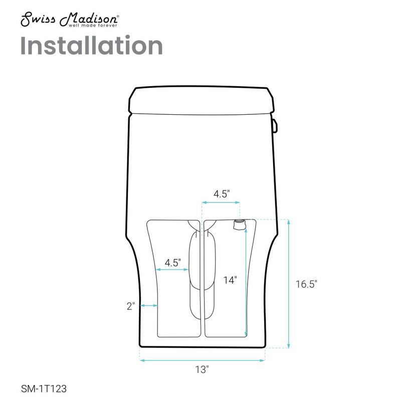 Virage One-Piece Elongated Left Side Flush Handle Toilet 1.28 gpf