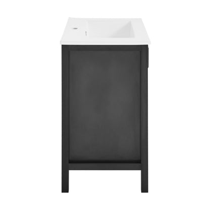 Avallon 24" Freestanding Bathroom Vanity in Black with Sink Top